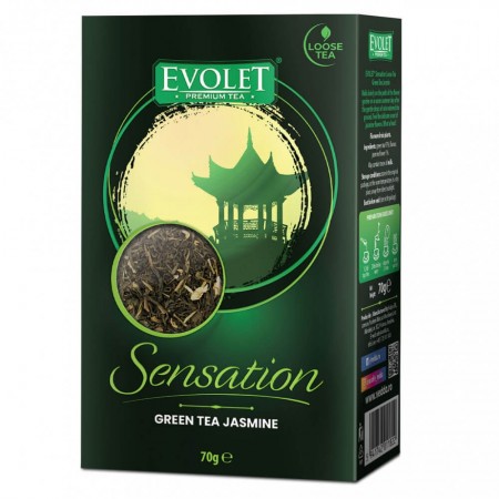 Ceai vrac Green Tea Jasmine Evolet Premium Sensation 70g