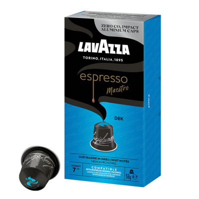 preparare cafea Capsule Lavazza Maestro Dek Nespresso 10 buc