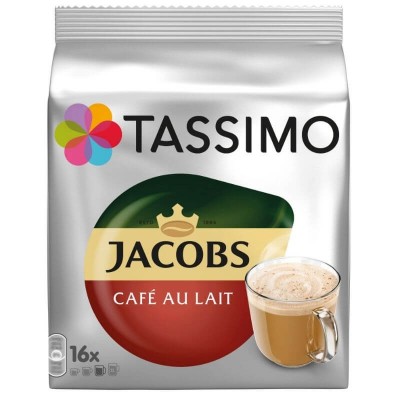 Capsule cafea Tassimo Jacobs Cafe Au Lait 184g, 16 capsule