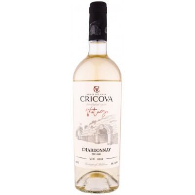 Cricova Vintage Chardonnay Alb Sec 0.75L SGR